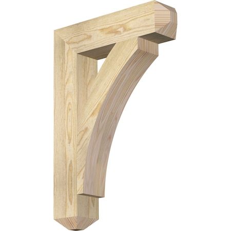 Ekena Millwork Thorton Craftsman Rough Sawn Bracket, Douglas Fir, 4"W x 18"D x 26"H BKT04X18X26THR04RDF